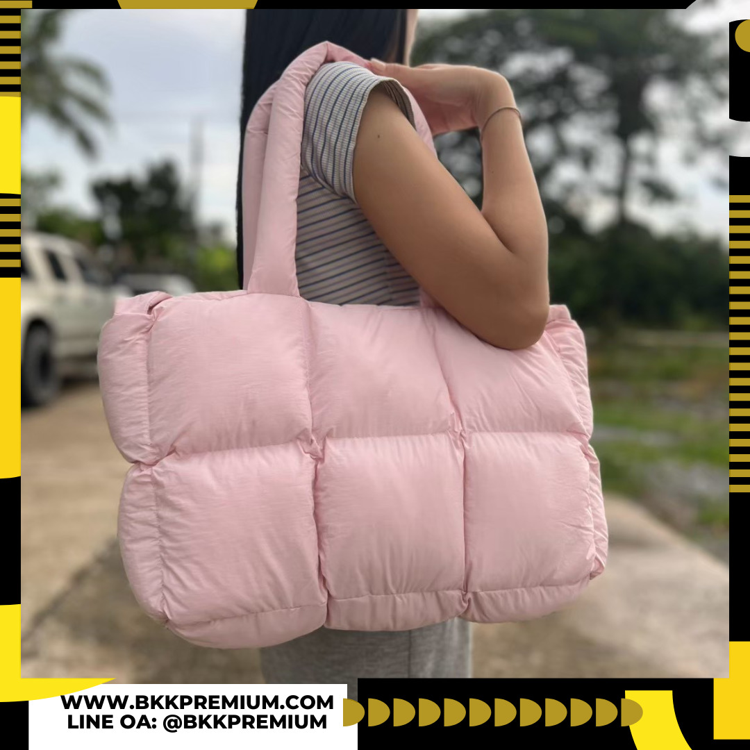 กระเป๋าผ้านุ่มนิ่มสกรีนโลโก้ (17) กระเป๋านุ่มนิ่ม Puffy Bag - Image 1
